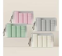 6 pièces/Set 15ml/50ml/80ml/100ml Bouteilles de voyage rechargeables de couleur nordique pour shampoing, lotion, gel douche, crème (1 pièce feuille d'étiquettes gratuite incluse) 6 pièces Gris,6 pièce
