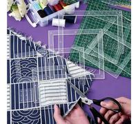 6 pièces Set de gabarits de couture, règle de couture en acrylique transparent, règle de conception et de gradation de vêtements, outils de couture DIY, set de règle de tailleur multifonction, taille 