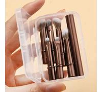 6 pièces Set de pinceaux de maquillage portable, têtes de brosse détachables, mini pinceaux de maquillage de voyage, pinceau de poche, pinceau de contour du nez, pinceau correcteur, pinceau à paupière