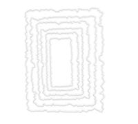 6 Pièces/Set Dies Coupe en Métal Stencil pour Carterie Scrapbooking Album Papier De Bricolage Artisanat Forme Rectangle