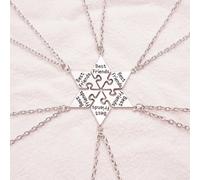 6 pièces/set Meilleur ami Pendentif Collier pour Collier d'amitié Meilleur ami Pendentif en alliage Collier alphabet Bff Amitié Bijoux de mode Accessoires Cadeau Populaire Géométrie Chaîne double régl