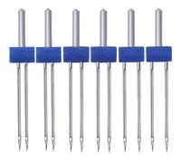 6 Pièces Sewing Machine Stretch Twin Needle, Aiguilles Doubles, Aiguille Jersey Machine à Coudre, pour Machine à Coudre Domestique