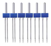 6 Pièces Sewing Machine Stretch Twin Needle, Aiguilles Doubles, Aiguille Jersey Machine à Coudre, pour Machine à Coudre Domestique