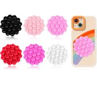6 Pieces Silicone Suction Cup Portable Phone For All Models Of Mobile Phones, Multi-Use Suction Cup Holder For Mirror, Wall (6 Colours)