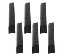 6 Pièces Sillet de Guitare 8 Cordes Pré-entaillé en Plastique Noir | Fond Plat, Finition Lisse Polie, Réduit les Bruits de Cordes, pour Réparation et Scène