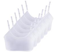 6 Pièces Soutien-Gorge D'entraînement avec Rembourrage Amovibles Coton Enfants Doux sans Fil Maintien Brassiere Bra 10 À 16 Ans (FR/ES, Âge, 10 Ans, 16 Ans, Taille Normale, Blanc)