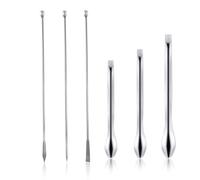 6 Pièces Spatules Laboratoire, Cuillère Laboratoire en Acier Inoxydable Micro Spatule Cuillère Lab Scoop Lab Micro Reagent Scoop Echantillonnage Spatules pour poudre Gel Capsules Remplisseurs