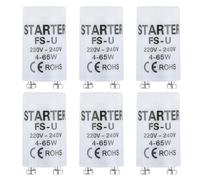 6 Pièces Starter Neon 4-65w Ampoule Tube Fluorescent Starter 220-240V, Starter pour tubes fluorescents Démarreur Longue Durée pour Tubes Néon et Lampes Fluorescentes, Démarreur de Remplacement (6)