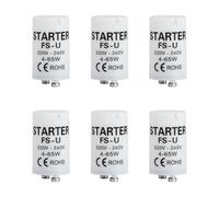 6 Pièces Starter Neon, Starter Tubes Fluorescents 4-65W 220-240V, Universel pour Tubes Fluorescents Démarrage Rapide et Efficace Pour Eclairage Domestique et Professionnel Durabilité et Sécurité