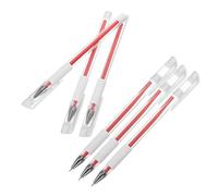 6 Pièces Stylo Beauté de Tatouage Permanent Rouge en Plastique | Crayon Tatouage Temporaire, Marqueur de Peau Portable, Usage Scène et Mariage, Non Irritant
