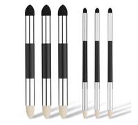 6 Pièces Stylo Éponge de Mélange d'Artiste, 2 Tailles Double Tête Mélange de Souches pour Dessiner Stylo Éponge de Mélange de Détails Stylo de Croquis Éponge à Frotter pour École Étudiants