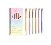 6 pièces stylos à gel rétractables pointe de 0, 5 mm pour les salles de usiness Clicks Type stylo à encres gels encres à séchage rapide stylo à bille roulante ensemble de gel à séchage rapide