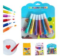 6 Pièces Stylos à Pop-Corn Gonflés Magiques 3d, Popcornpens，B1PCS