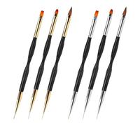 6 Pièces Stylos De Vernis À Ongles Double Face, Outils D'Art D'Ongle, Accessoires D'Art D'Ongle De Bricolage, Pinceaux De Vernis À Ongles, Pinceaux D'Art D'Ongle Durables