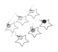 6 Pièces Support Acier Inoxydable pour Boucles Oreilles Plaques à Géométriques Irregulières Accessoires Diy pour Création de Finitions Élégantes et Durables