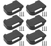 6 Pièces Support Batterie, Support Outils Mural pour Batterie et 18 vis de Fixation,Compatible Avec Batteries Makita et Bosch 14.4-18 V,Support Mural pour Batteries,Organisateur pour Garage et Atelier