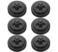 6 Pièces Support de Drapeau de Bureau Stable en Plastique Noir | Base Ronde à 6 Trous, pour Mini Bâtons et Drapeaux 4x6, Présentation Soignée, Salle de Classe ou Salon