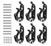 6 Pièces Support de Pelle pour Galerie Toit,Supports de Pelle pour Barres de Toit,Supports Pelles pour Galeries Toit,Supports de Montage de Pelles en Métal Et Caoutchouc pour Accessoires Camion(Noir)