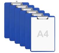 6 Pièces Support Feuille avec Pince A4, Clipboard A4 Planchettes et Porte-Formulaires, avec Pince Métal et Anneau Rétractable Imperméable, pour L'école, La Maison, Le Bureau, Restaurant (Bleu Marine)