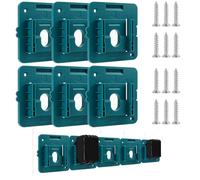 6 Pièces Support Mural Pour Batterie,Supports En Abs Avec 12 Vis Incluses,Support Batterie Pour Garage,Fixation Facile Pour Batteries Bl1860 Bl1850,Organisateur Pour Atelier Et Garage