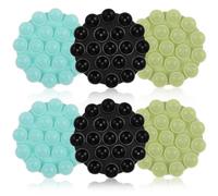 6 Pièces Support Téléphone Silicone à Ventouse Forte, Réutilisable | Adhérence Multi-surfaces, Usage Miroir ou Tableau de Bord, Entretien Facile, Design Simple et Élégant