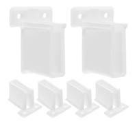 6 Pièces Supports D'étagère Muraux en Plastique Blanc | ABS Robuste, Vis Incluses, pour Armoire et Buanderie, Compatible avec Étagères Filaires Jusqu'à 1/2 Pouce