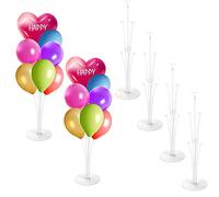 6 Pièces Supports pour Ballons, Accessoires de Support à Ballon, Kit de Support de Ballons, Supports de Ballon de Table Plastiques, pour Décoration de Fête, Décoration D'anniversaire de Mariage