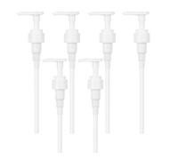 6 Pieces Syrup Dosing Pumps, Tête de Pompe à Poussée à 28 Dents, Pompe à Lotion pour Savon à Main, Tête de Pompe pour Bouteille Cosmétique, Compatible avec Peut Contenir du Shampoing, du Gel Douche