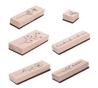 6 Pièces Tampon en Bois à Fleurs Décoratif Sl-ws0002