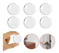 6 Pièces Tampon en Caoutchouc Autocollant, arret de porte, protection poignée porte, Butée de Porte Murale Autocollante, Facile à Installer, Robuste et Durable.
