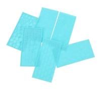 6 Pièces Tapis D'impression Texturé, Plastique Réutilisable | Motifs Embossés et Surface Lisse, pour Débutants en Poterie, Modelage à Domicile, Argile Autodurcissante
