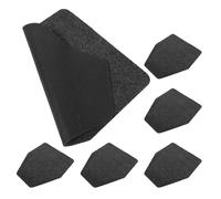 6 Pièces Tapis D'urinoir Absorbant en Polyester Gris Élégant | Contient les Éclaboussures, Réduit les Risques de Glissade, pour Sanitaires Publics et Zones à Fort Passage