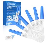 6 Pièces Test De Grossesse,Détection Ultra Précoce de la Grossesse,Pregnancy Test,Effet Rapide,Idéal Pour Une Utilisation à Domicile, Bleu