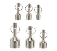 6 Pièces Testeur Magnétique de Bijoux, Modèle 120n-280n, Argenté | Aimant Puissant, Format Porte-clés Compact, Contrôle Rapide des Fermoirs et Poids Métalliques, Usage Mobile