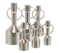 6 Pièces Testeur Magnétique de Bijoux Porte-clés 120n-280n | Aimant Puissant, Format Ultra-compact, Finition Argentée, pour Or et Pièces, Antiquaires et Bijoutiers