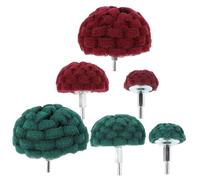 6 Pièces Tête de Polissage Abrasive de Champignon pour Perceuse | Fibres de Nylon et Patin Abrasif, Fixation Manche, pour Préparation de Surface Métal et Usage Domestique
