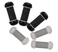 6 Pièces Tête de Rouleau de Rechange, Plastique | Élimination des Callosités, Niveaux de Grain Variés, Exfoliation Sûre, Étanche, pour Entretien du Pied
