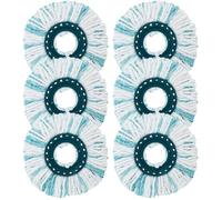 6 Pièces Têtes de Rechange Compatible pour Leifheit Clean Twist Disc Mop Système à Fibres Balai pour Leifheit Serpillière Franges