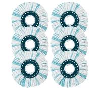 6 Pièces Têtes de Rechange, Compatible pour Leifheit Clean Twist Disc Mop, Système à Fibres Balai pour Leifheit Serpillière Franges de Remplacement, pour Tous Types de Sols
