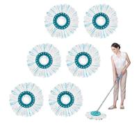 6 Pièces Têtes de Rechange, Serpillères de Rechange en Microfibres, Clean Twist Disc Mop Micro Kit, Tête de Rechange, pour Les Nettoyage Particules de Saleté, Lavage Sol
