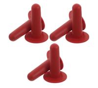 6 Pièces Tétine de Biberon en Silicone Rouge, Longue, pour Chèvres | Usage Ferme et Alimentation Artificielle, Design Ergonomique, Compatible Universellement, Hygiénique, Limite les Pertes
