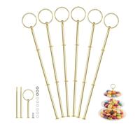 6 Pièces Tiges De Support à Gâteau, Métal Vintage Présentoir à Gâteau Tiges, Tiges pour Stand à Gâteaux Stand à gâteaux Kits Support à Gâteau à 3 Niveaux pour Anniversaire Mariage
