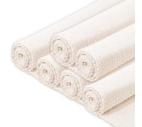 6 Pièces Tissus Punch Needle en Coton à Broder au Point de Croix 20 cm Carré en Lin Tissus à Broder en Coton pour Broderie Point de Croix Lin Tufté pour Broderie Décoration Artisanale