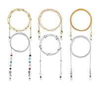 6 Pièces Titulaire Chaîne Collier pour Masque, lunettes femme Élégant Retenue de Lunettes Perles Support de Sangle de Lunettes