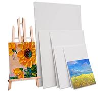 6 Pièces Toile De Peinture - Coton Chassis Entoilé 30x20, 20x15, 15x10, 20x20, 15x15, 10x10cm - Canvas Panels Pour Acryliques Et Peintures à L'huile