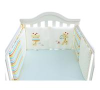 6 Pièces Tour de Lit Ensemble Pare-choc Literie Enfant Lit Bébé 30*30cm-(Motif girafe) TOUR DE LIT BEBE