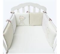 6 Pièces Tour de Lit Ensemble Pare-choc Literie Enfant Lit Bébé 30*30cm-（Ours en carte peu profonde）