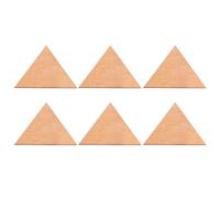 6 Pièces Tranches de Triangle en Bois 160mm, Pendentifs Vierges | Bois Beige à Surface Lisse, Deux Faces Vierges, Lot de Trois Pièces pour Guirlandes, Calendriers et Fêtes