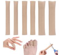 6 Pièces Tube de Coussin D'orteil, 3 Tailles Protege Orteil, Protection Orteils Silicone, Manchons D'orteil Protecteurs, Coussin en Gel Doux Découpable pour Orteils et Doigts Ampoules Cors Callosités