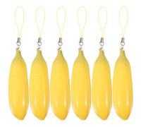 6 Pièces Tube de Rouge à Lèvres Rechargeable Banane Jaune 12,1mm 5